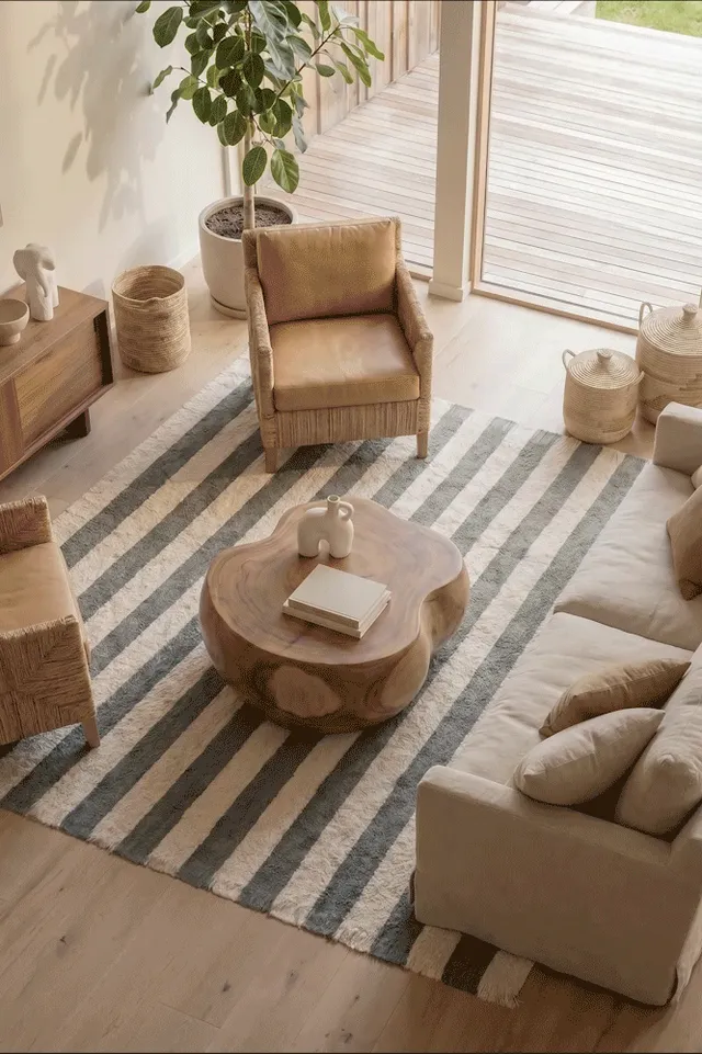 Lorena Canals Custom Striped Rug waschbarer Teppich