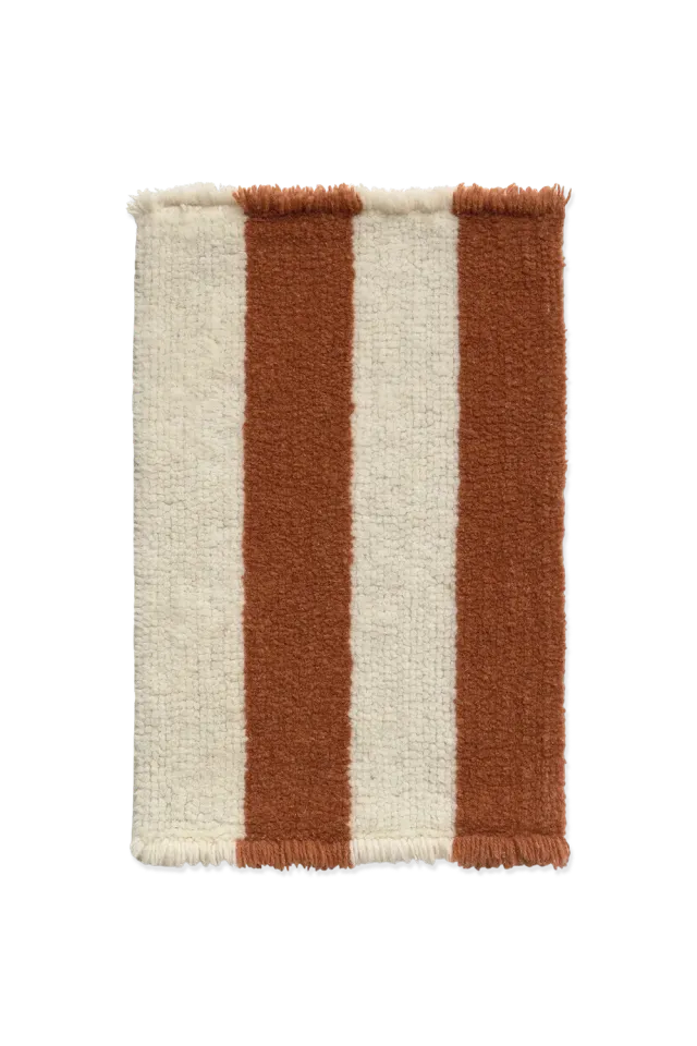 Lorena Canals Cabana Lines Swatch Teppichmuster Wolle Ocker