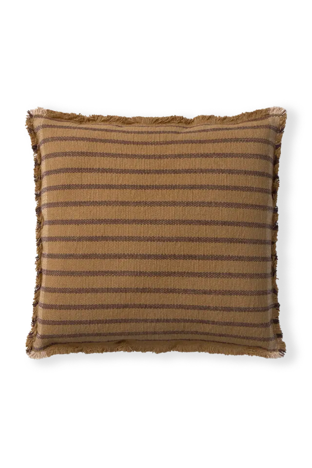 Lorena Canals Lines Ochre Kissen 45x45 handgewebt