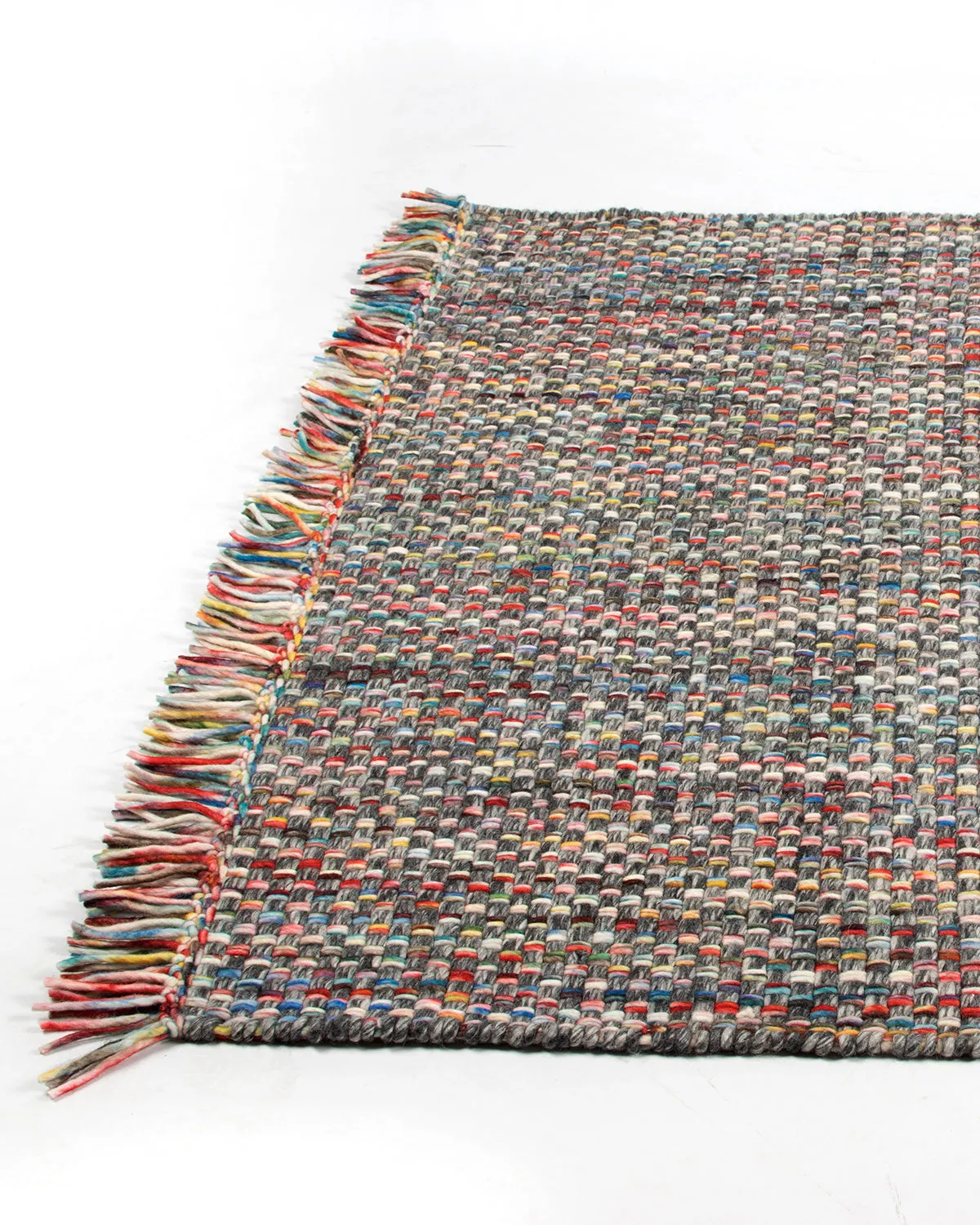 HC Interior Rugs Leeds 8001-135 Teppich Dunkelgrau Multi Wolle