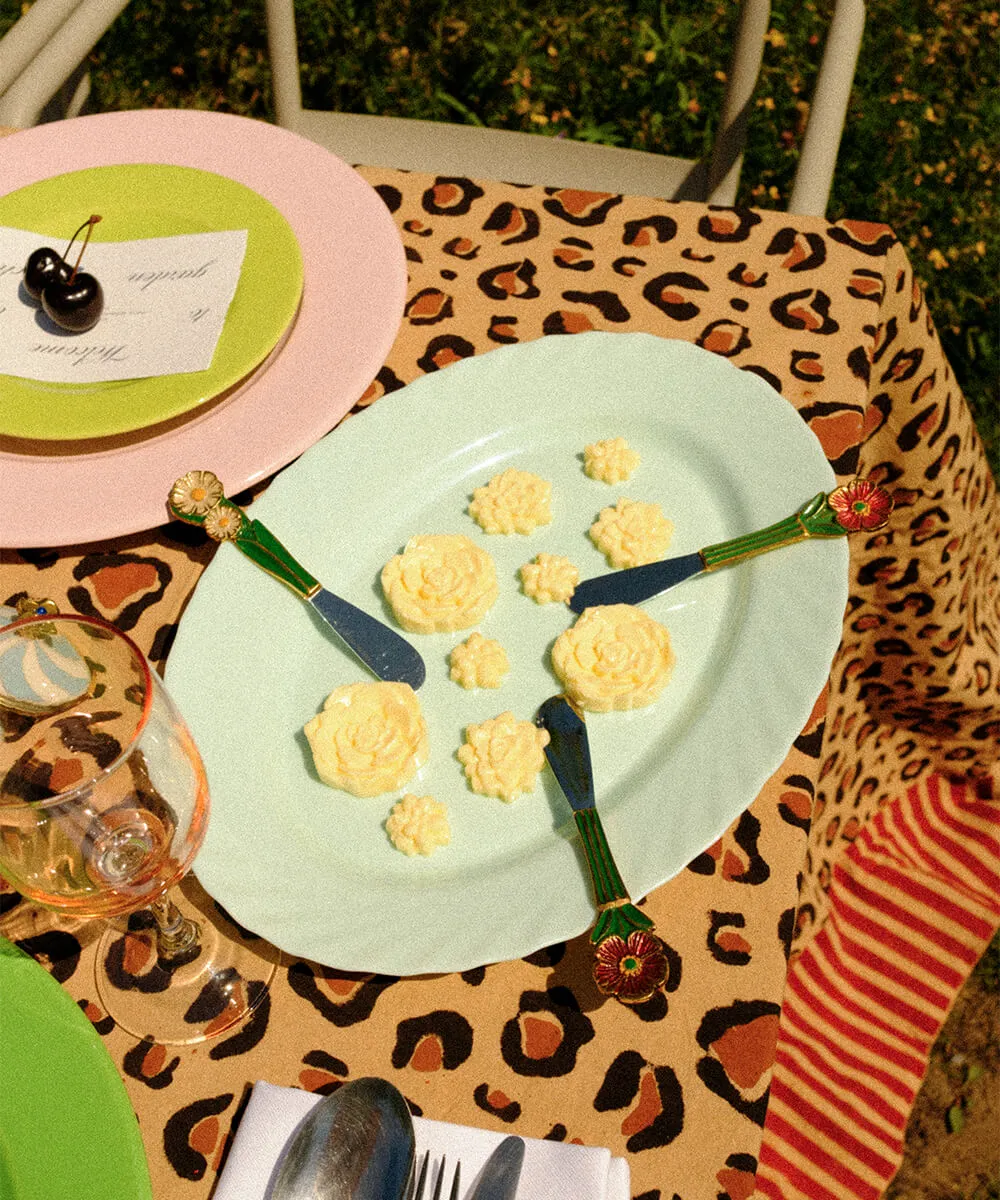Doing Goods Posy Buttermesser Set 2-teilig floral Gold
