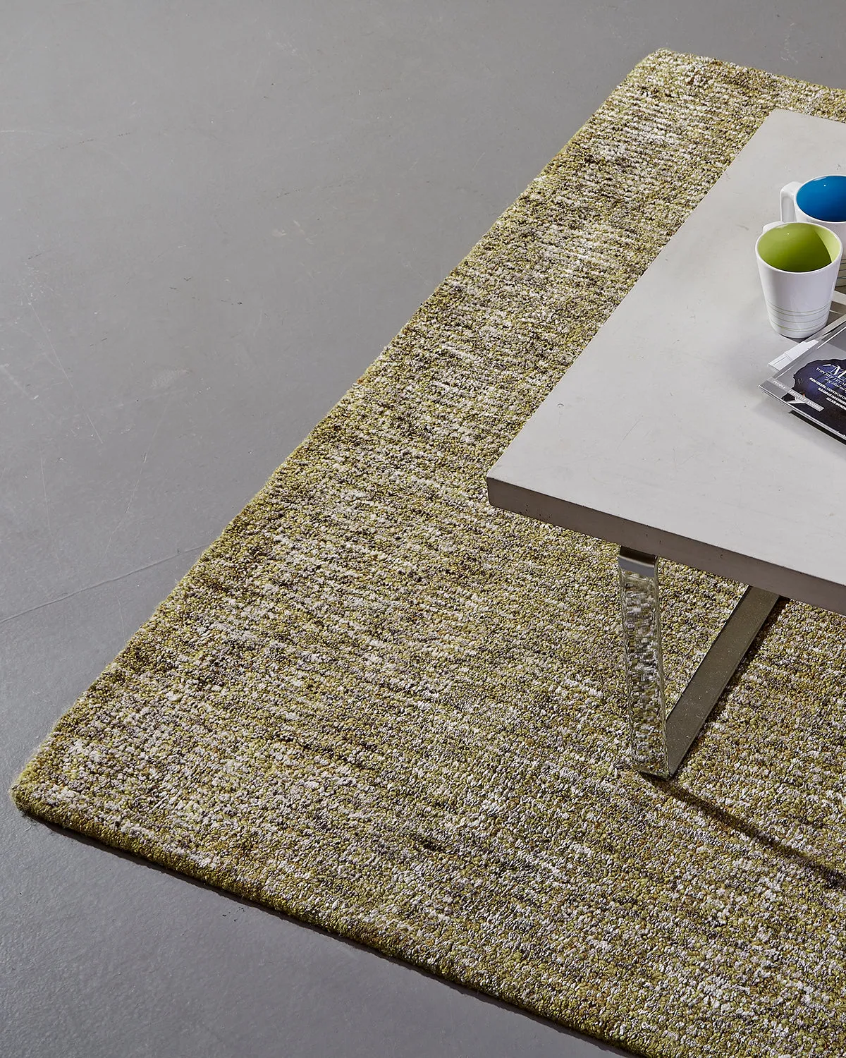 HC Interior Rugs Dundee 8124-040 Teppich White Green Viskose
