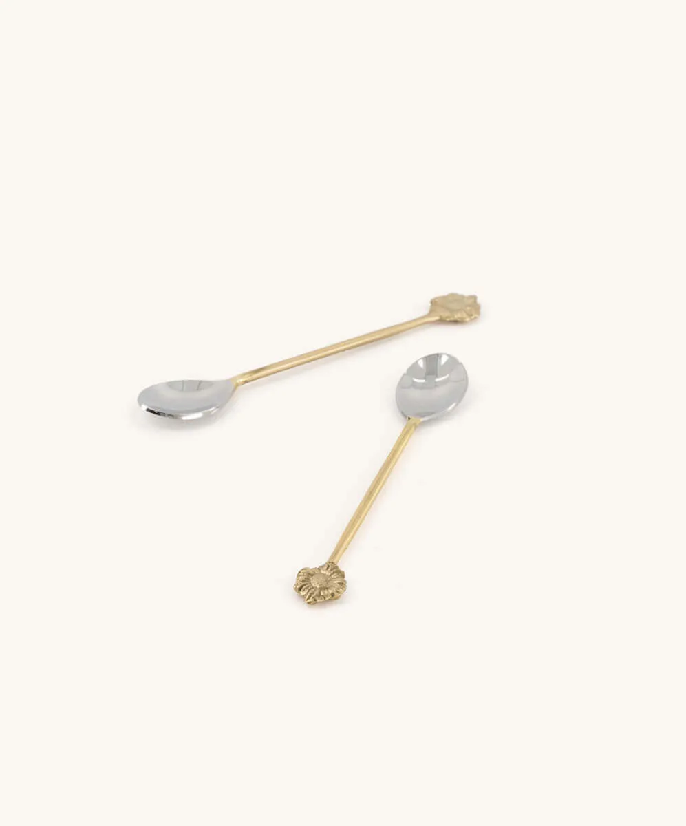 Doing Goods Sunny Sunflower Teelöffel Set Messing