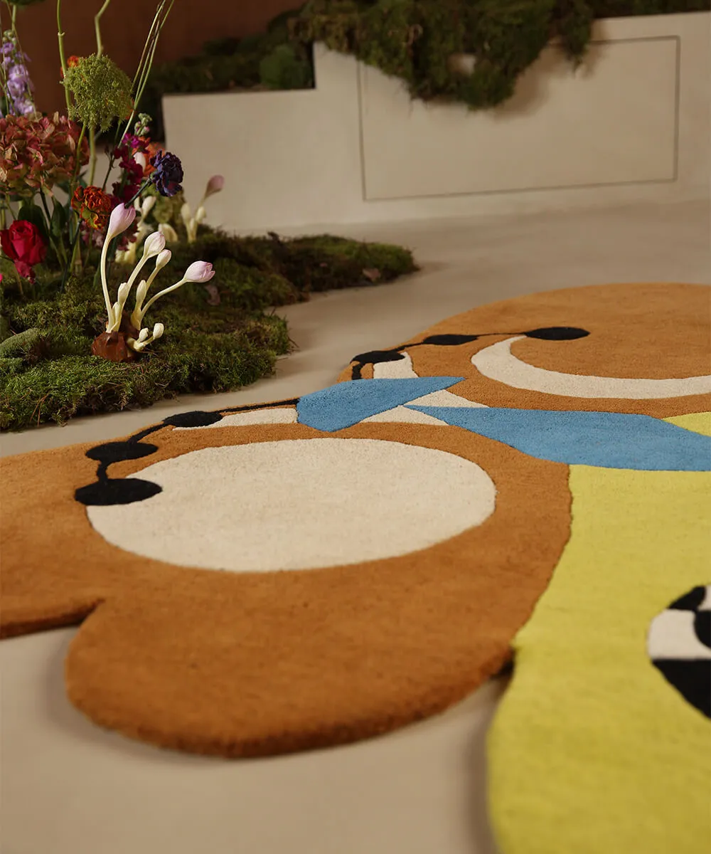 Doing Goods Melody Moon Citron Teppich XL 150x180 Wolle