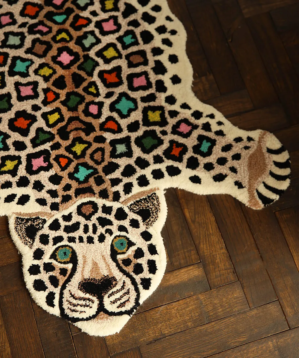 Doing Goods Disco Leopard Teppich Large Wolle Bonton