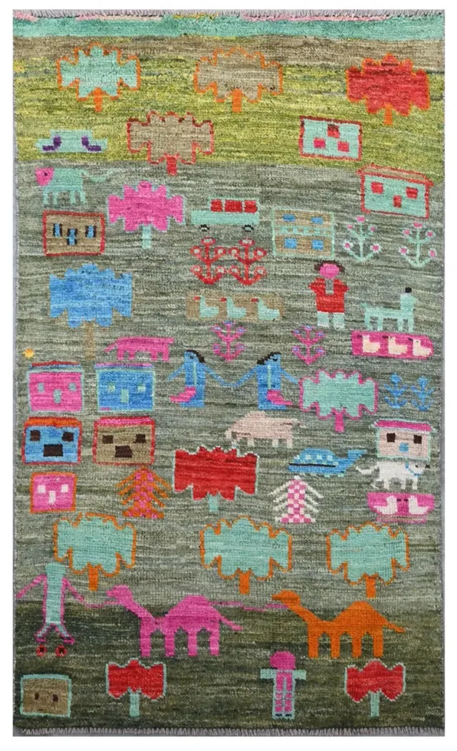 Amini Taimany 8296182 Teppich 145x80 Handgeknüpft