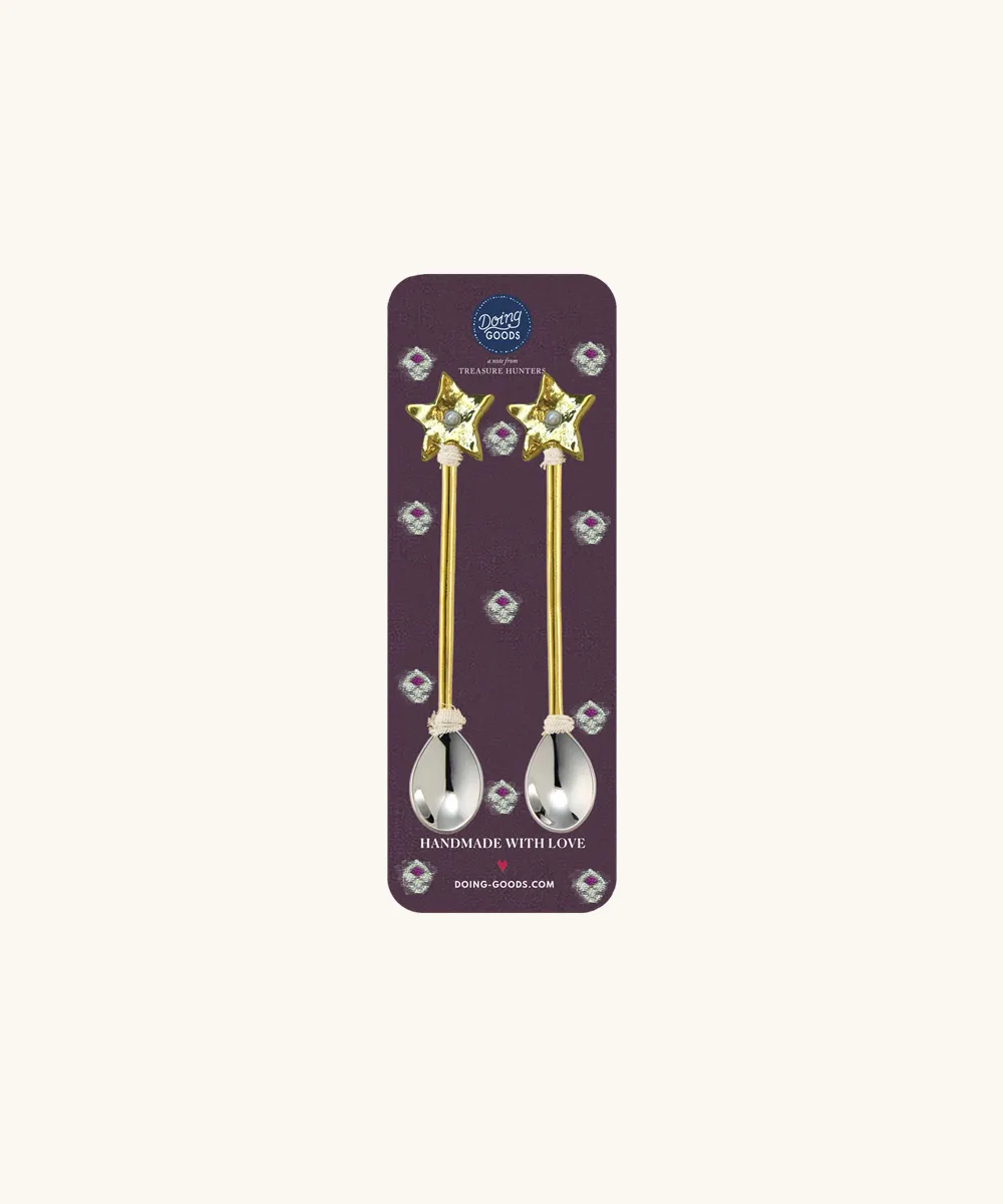 Doing Goods Pearly Star Teelöffel-Set gold Stern