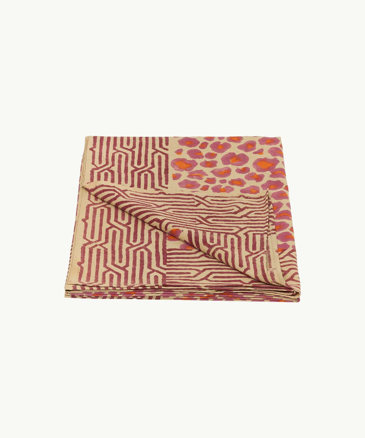 Doing Goods Pink Leopard Single Plaid Decke Rosa mit Beutel