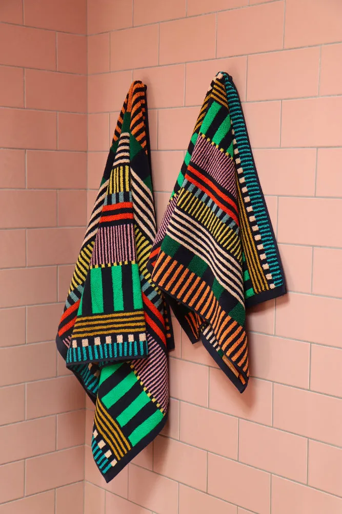 Donna Wilson Multi Stripe Handtuch Set Baumwolle 4-teilig