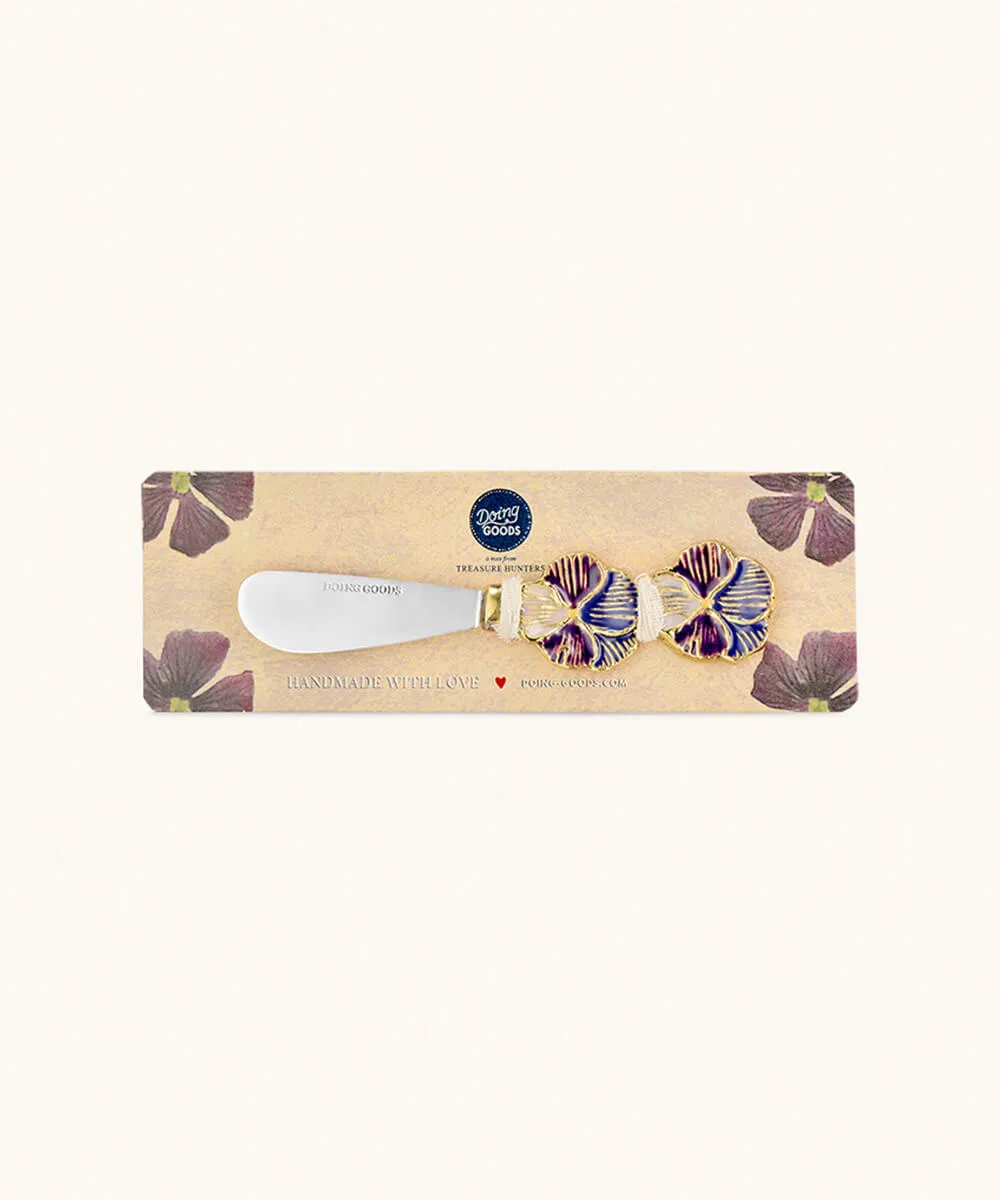 Doing Goods Valery Violet Buttermesser 13,5cm floral