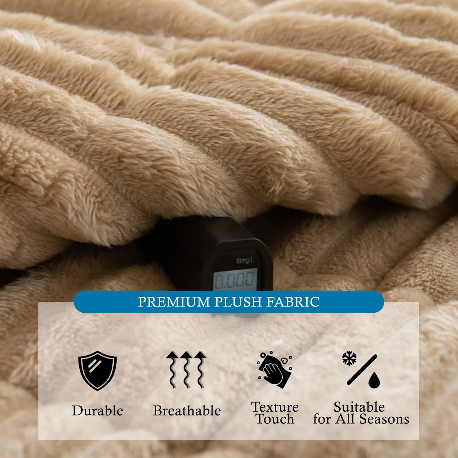 HonunGron Flanell Sofabezug warm Kaffee 60x60 cm