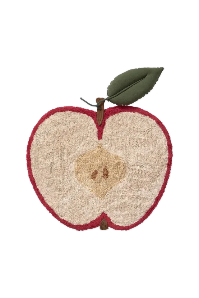 Lorena Canals Apple Teppich 100x90 cm waschbar Apfelform