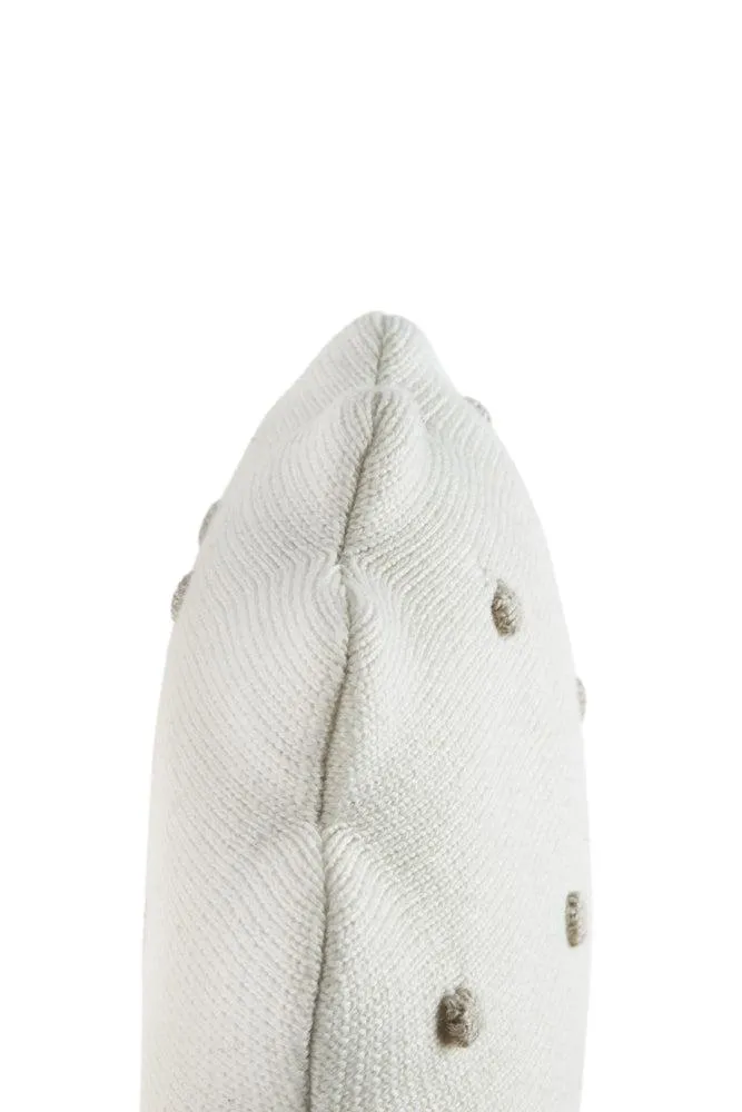 Lorena Canals Biscuit Kissen rund 25x25 Ivory gestrickt