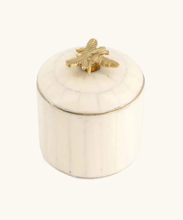 Doing Goods Queen Bee Circus Dose weiß Messing 11 cm