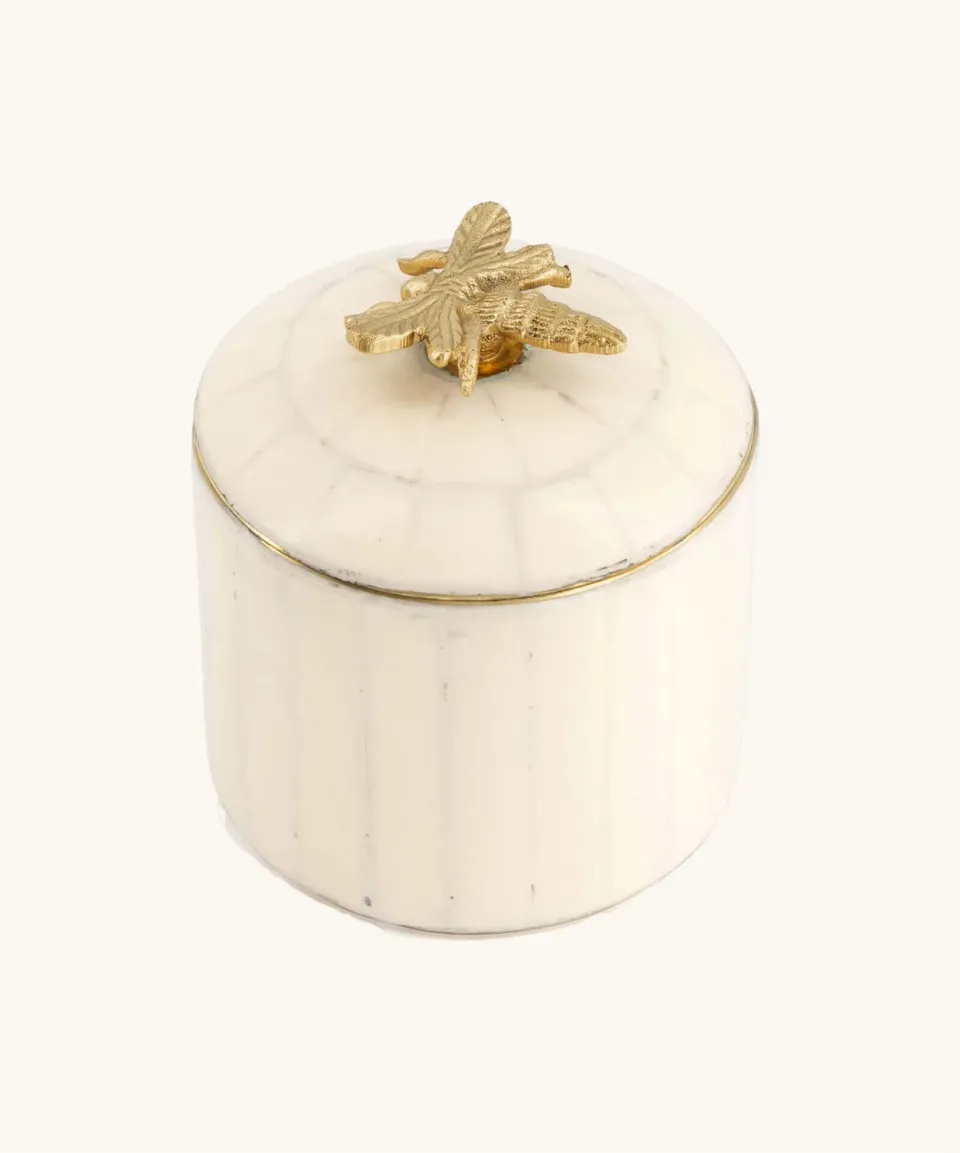 Doing Goods Queen Bee Circus Dose weiß Messing 11 cm