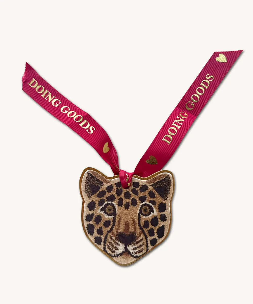 Doing Goods Loony De/À Geschenkkarte Leopard mit Satinband