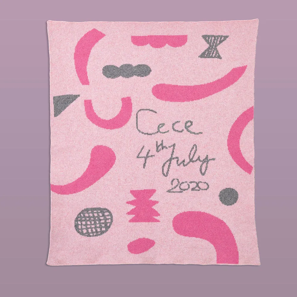 Donna Wilson Confetti Babydecke Lammwolle personalisiert