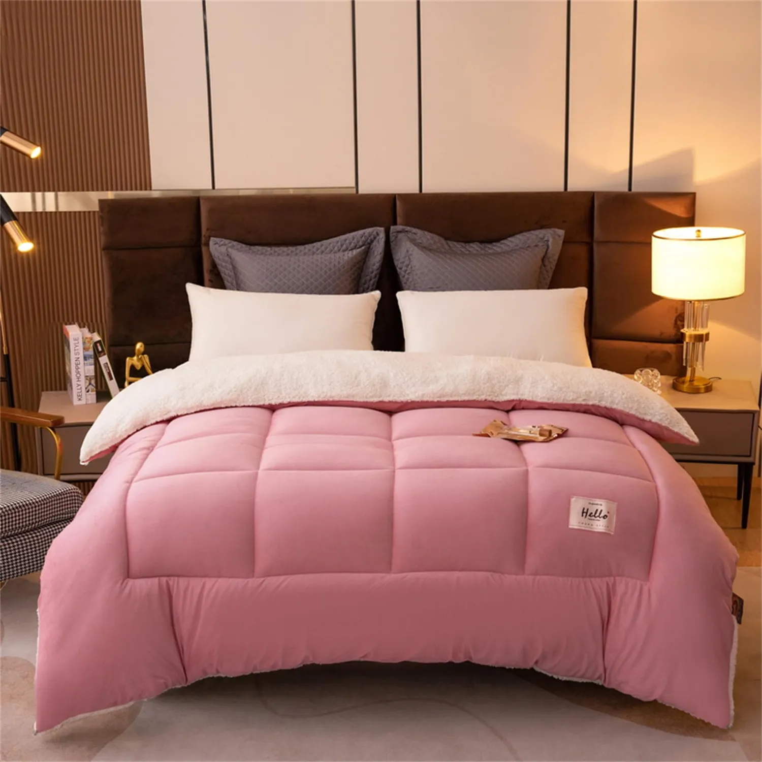 HonunGron Winter Bettdecke 150x200cm Hell Rosa 2,5kg warm