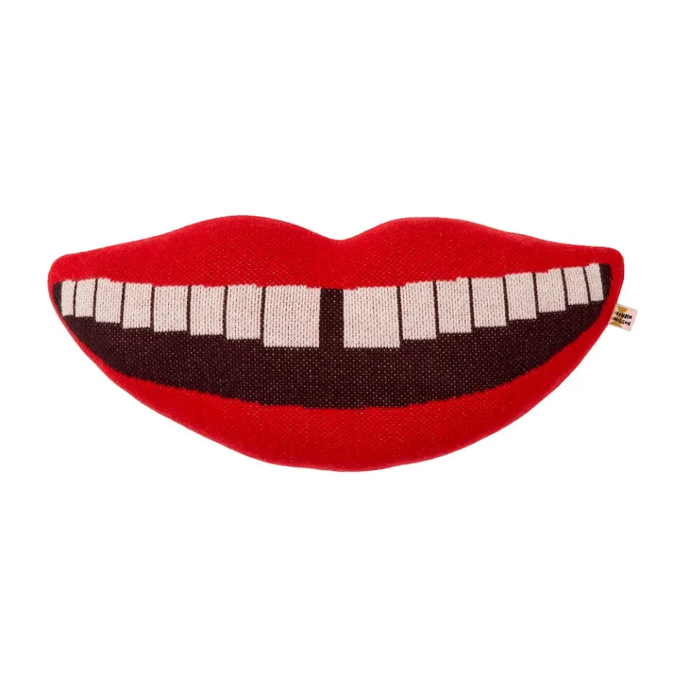 Donna Wilson Smile Kissen Lambswool 62x30 cm weiß