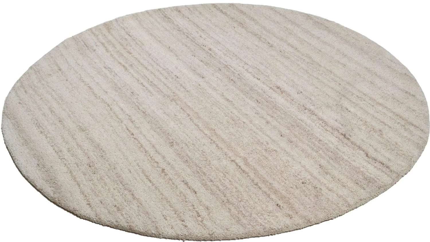 THEKO Royal Berber Teppich rund 150 cm Melange Schurwolle