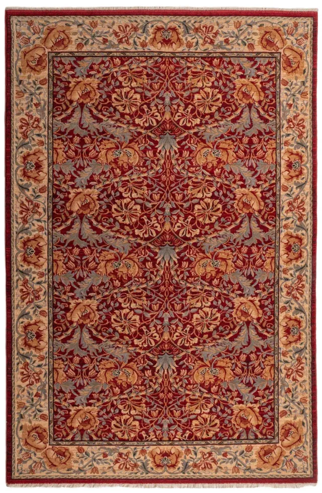 THEKO Saharna Wollteppich 60x90 cm Rot Orient-Optik