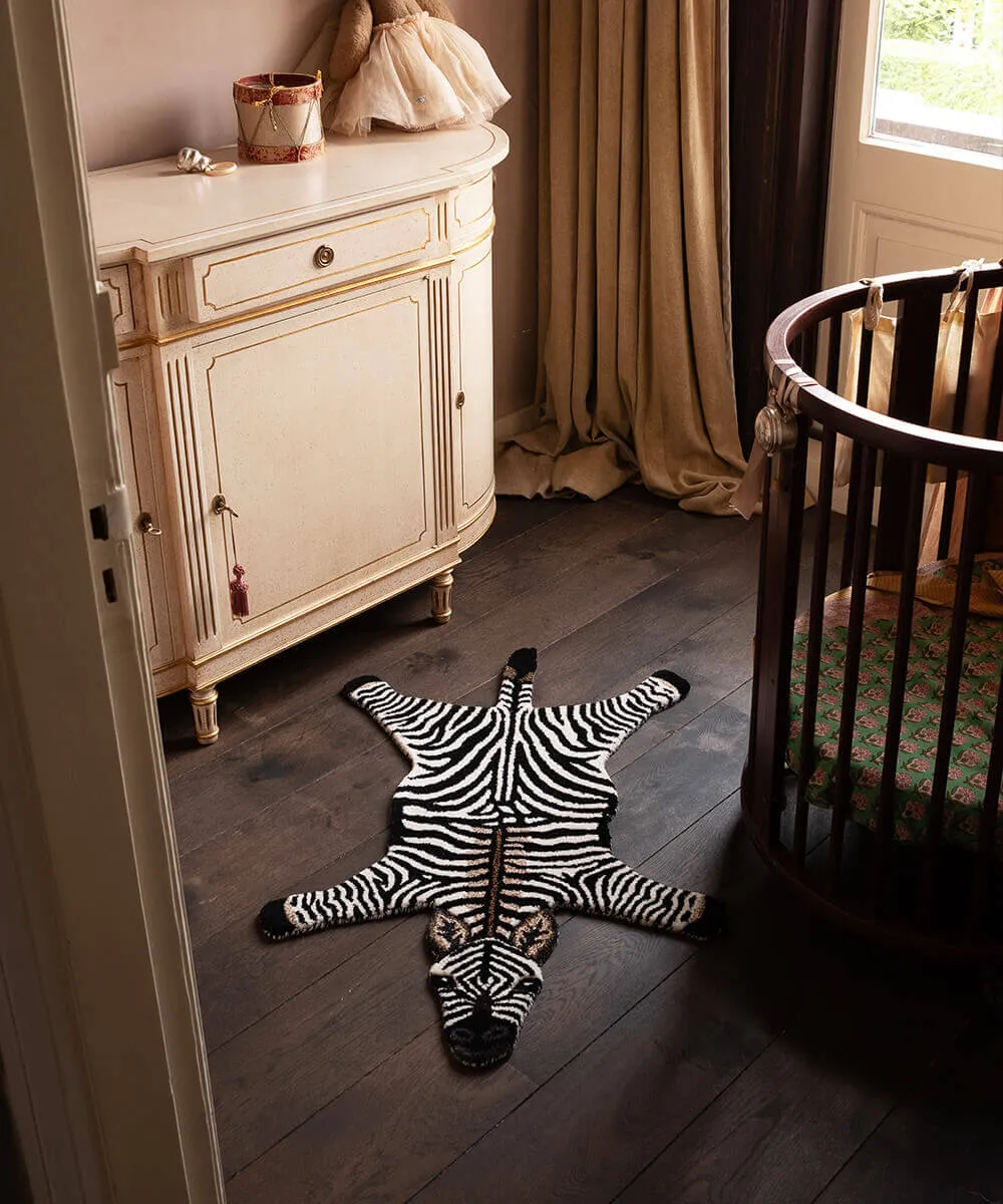 Doing Goods Tapis Amis Stripey Zebra Small Teppich Wolle