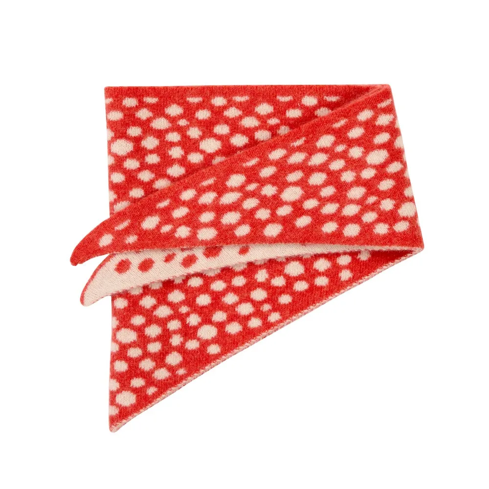 Donna Wilson Red Spotty Halstuch Lammwolle 100 cm