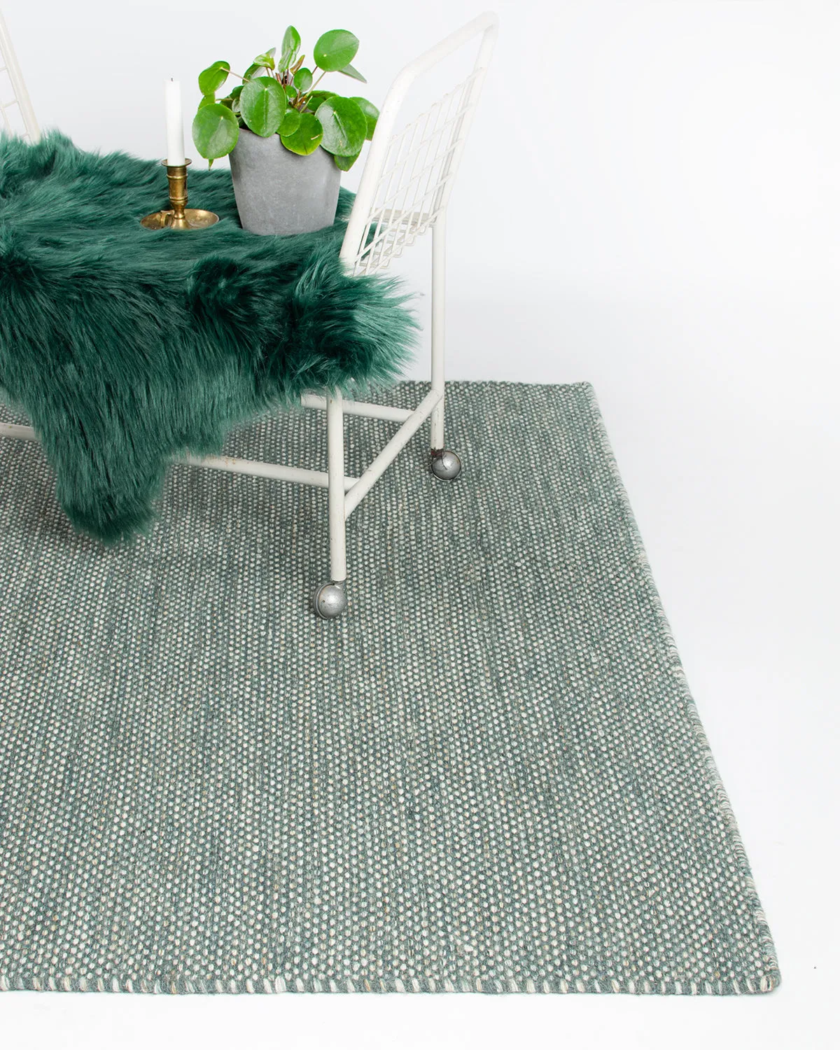 HC Interior Rugs Bali 2990-442 Kelim Green Wollkelim