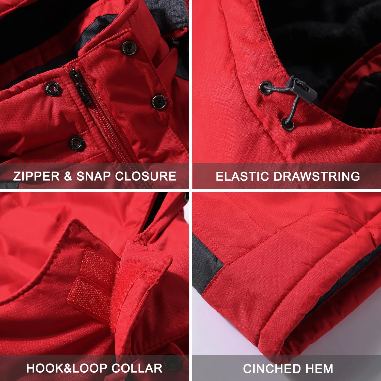 HonunGron Skijacke Herren 6XL Gefüttert Winter