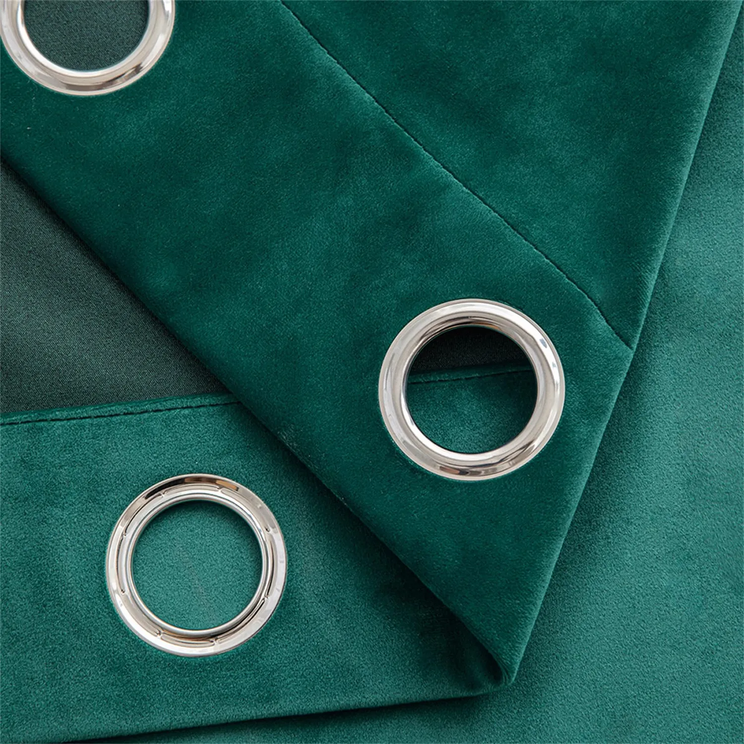 HonunGron Samtvorhang 213x132 Türkis Verdunkelnd 2er-Set