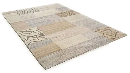 THEKO Royal Natur Teppich 60 x 90 cm Natur Grau Schurwolle