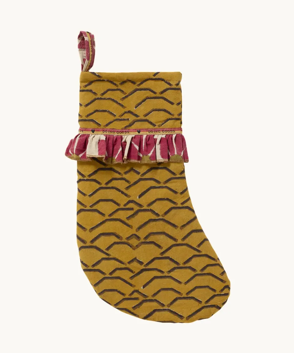 Doing Goods Erin Weihnachtsstrumpf Blockprint handgemacht