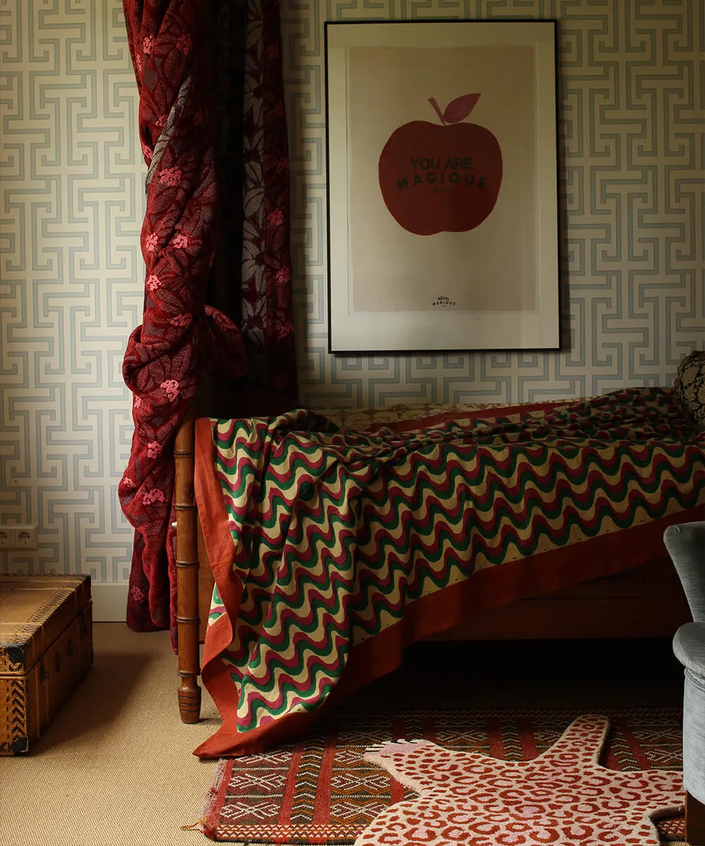 Doing Goods Millie Simple Decke mit Tasche Baumwolle