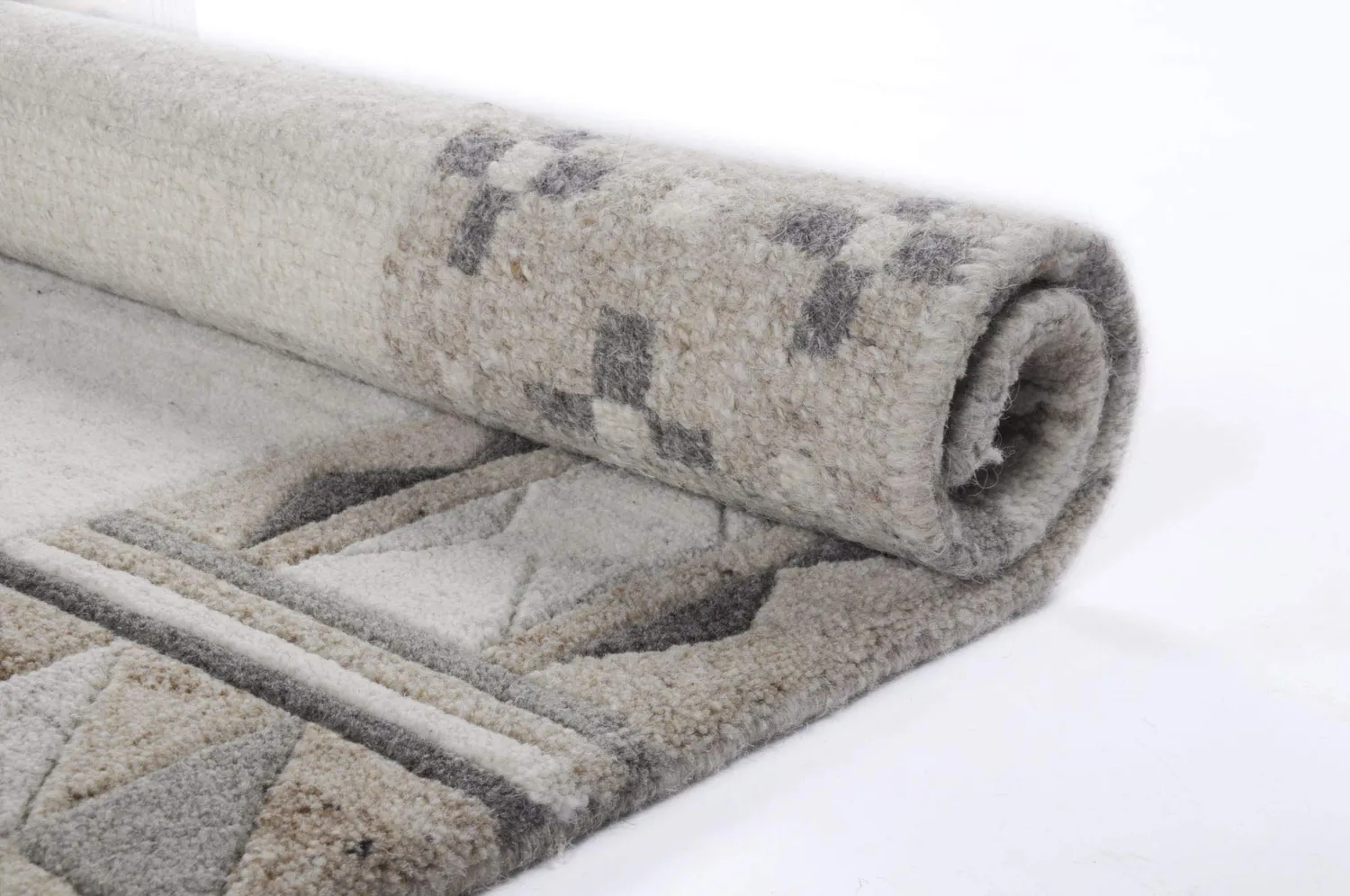 THEKO Royal Natur Teppich 60x90 Natur Beige Schurwolle