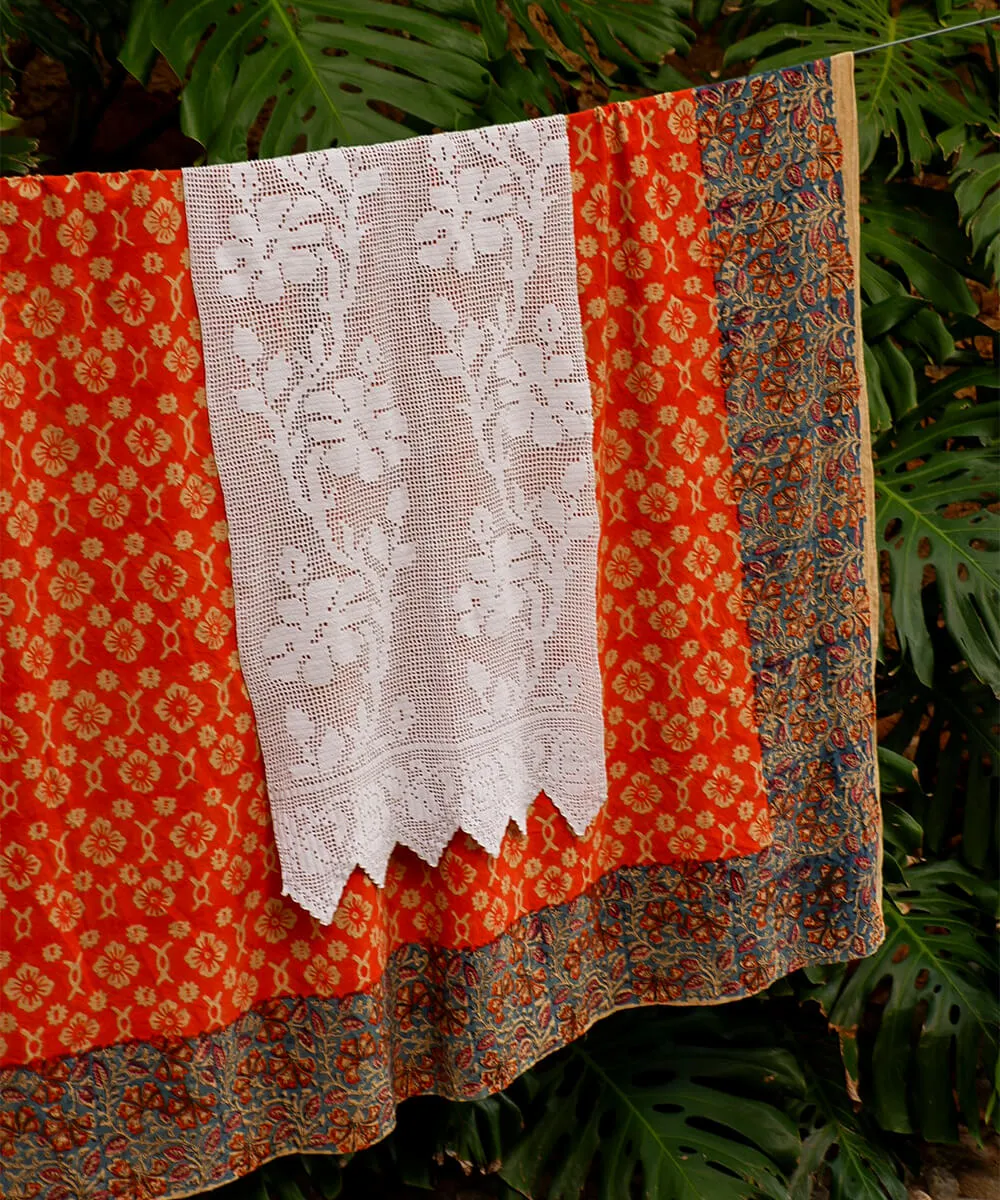 Doing Goods Ulla Tischdecke XL 160x350 Orange floral