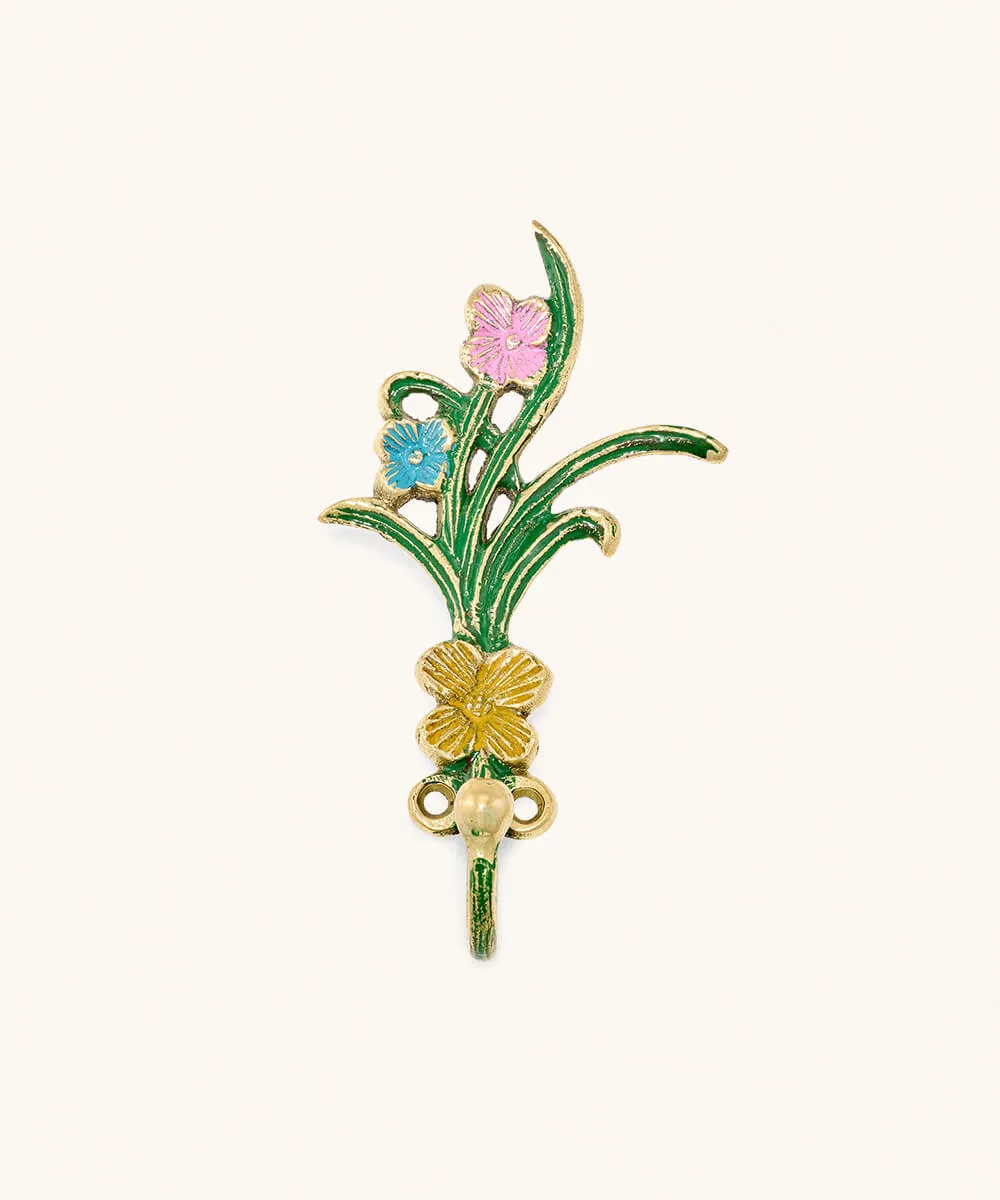 Doing Goods Ivy Wandhaken Messing Blumen