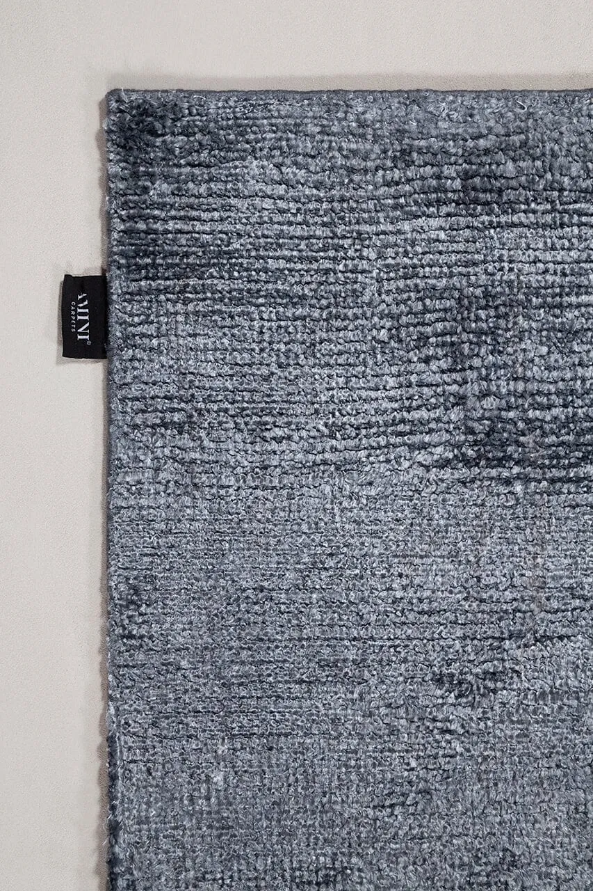 Amini Aura Teppich Grau 250x200 Bananenseide