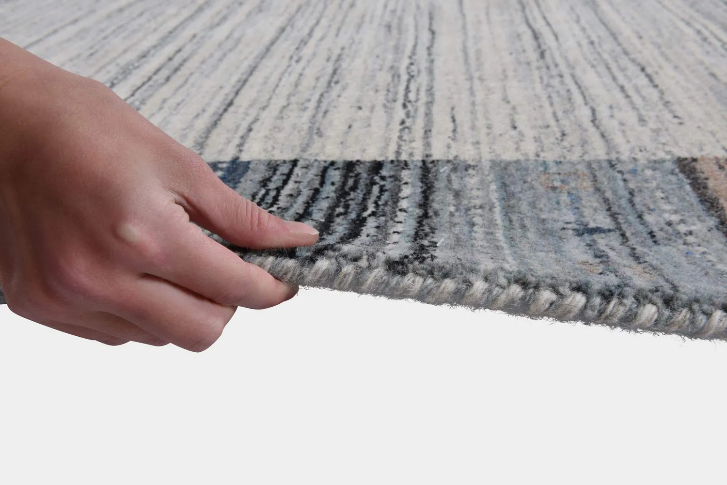 THEKO Nebraska Wollteppich Bunt 60x90 cm Schurwolle