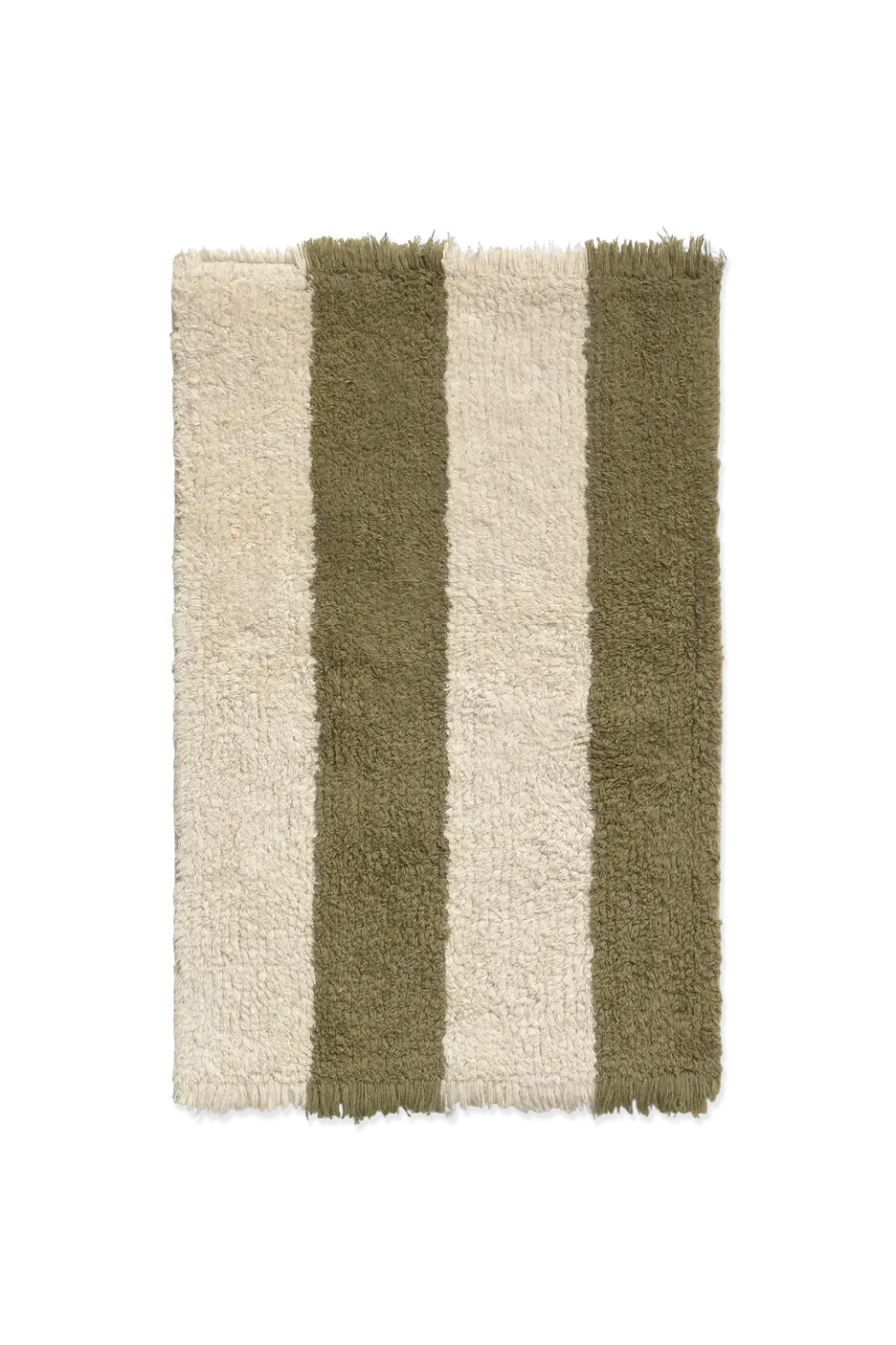Lorena Canals Cabana Lines Stoffmuster Natural Kaki Baumwolle