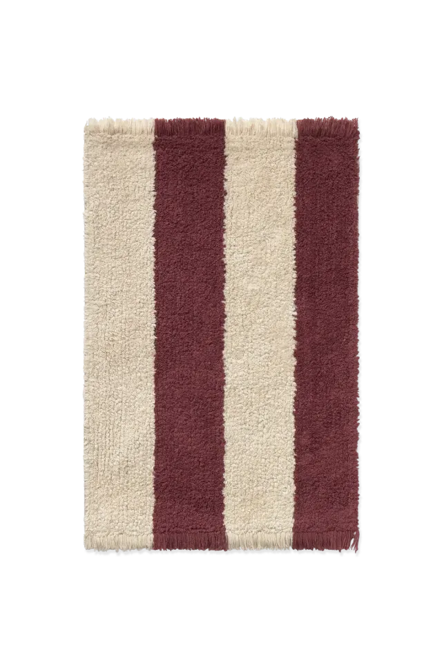 Lorena Canals Cabana Lines Teppichmuster Natural Marsala