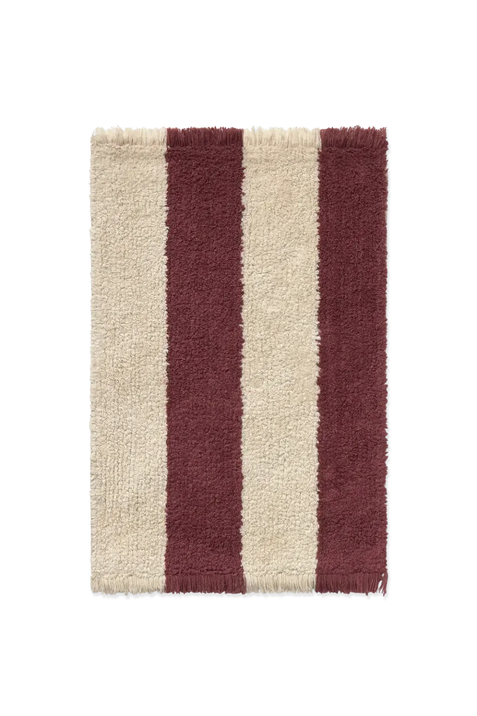 Lorena Canals Cabana Lines Teppichmuster Natural Marsala