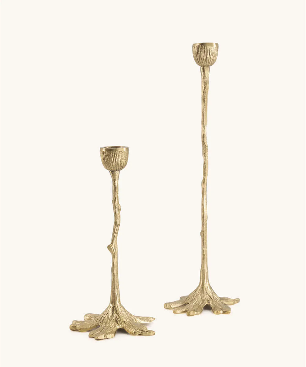 Doing Goods Misty Tree Kerzenhalter 19cm Messing Baum-Design