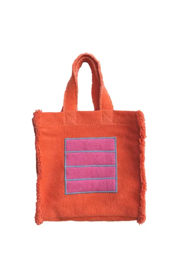 Lorena Canals Orange Cell Stofftasche Baumwolle orange