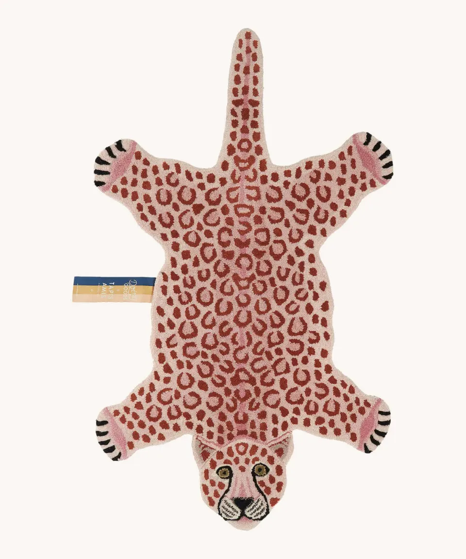 Doing Goods Pinky Leopard Large Teppich Wolle
