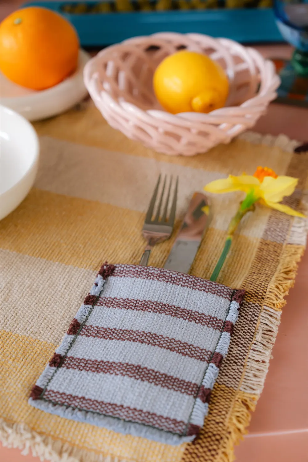 Lorena Canals Pocket Honey Tischset 2er-Set mit Bestecktasche