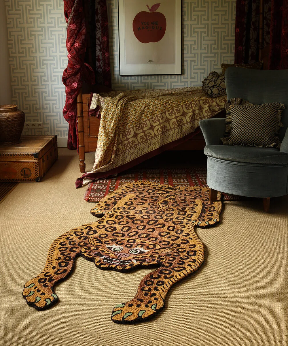 Doing Goods Tatsu Leopard Heritage Teppich Wolle