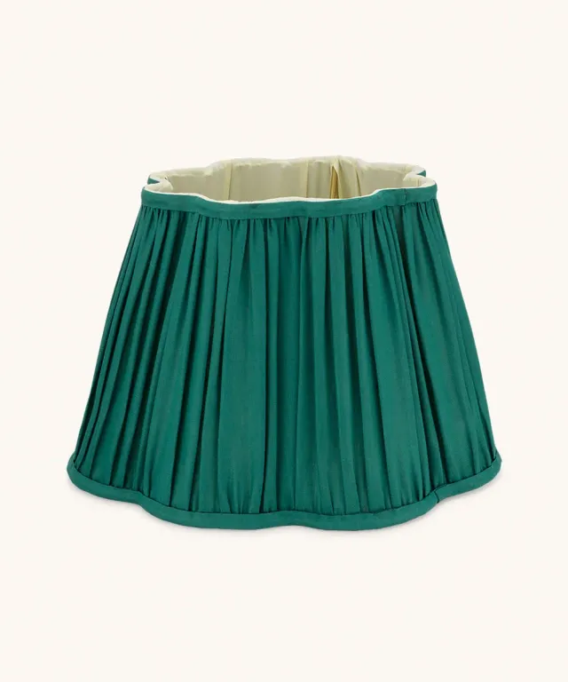 Doing Goods Diya Lampenschirm Seide Smaragd 30 cm