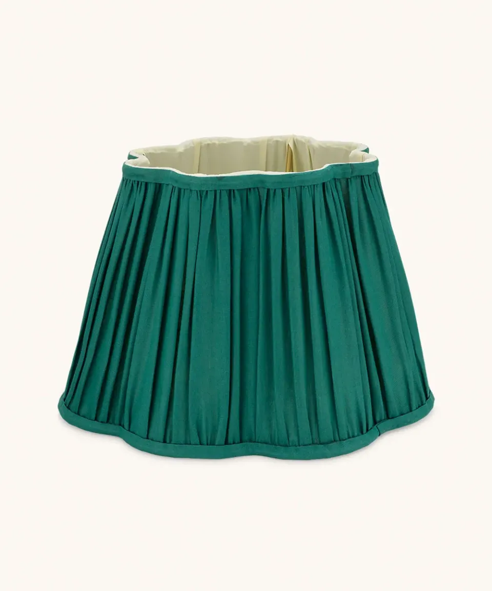 Doing Goods Diya Lampenschirm Seide Smaragd 30 cm