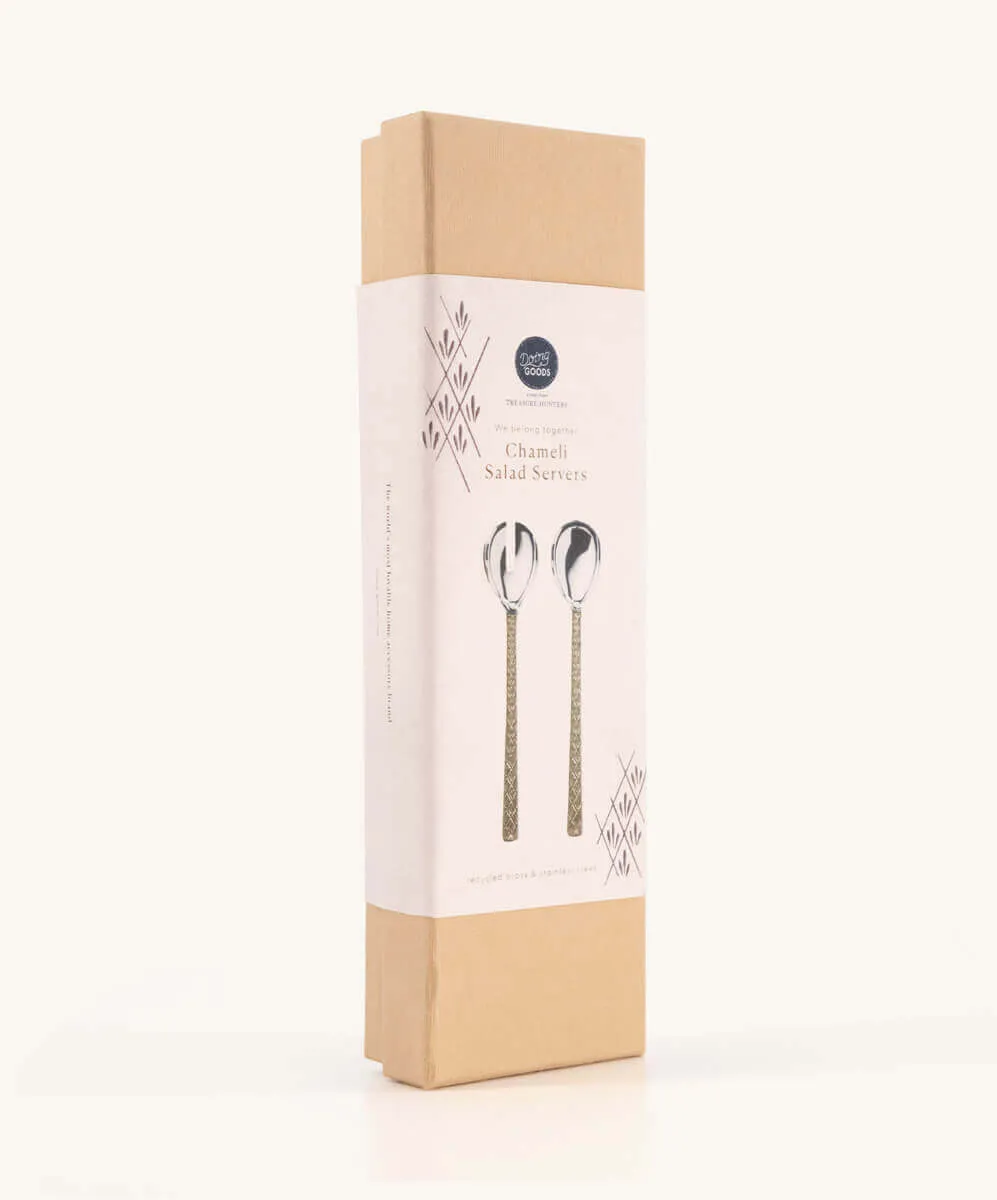 Doing Goods Chameli Salatbesteck Geschenkset Messing