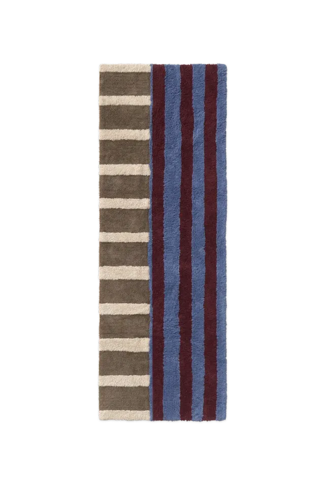Lorena Canals Color On Indigo Blue Läufer 80x230 waschbar